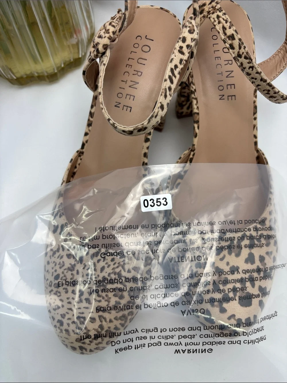 Jouree Collection Leopard Print Platform Slingback Heels‎ - Women’s 7.5 #353
